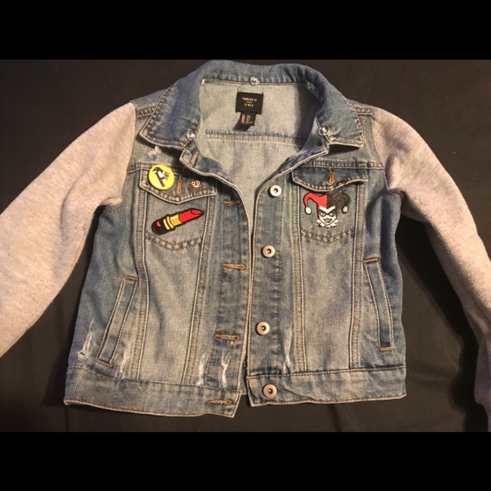 Customized girls jean jacket